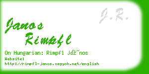 janos rimpfl business card